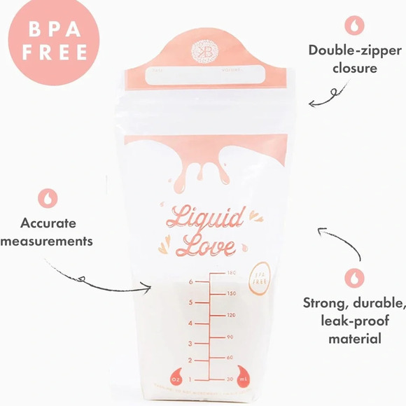 Kindred Bravely Breast Milk Storage Bags BPA Free Pre-Sterilized 6 OZ 100 Count - Picture 2 of 9
